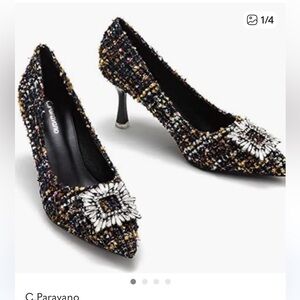 NWT C. Paravano Tweed Heels